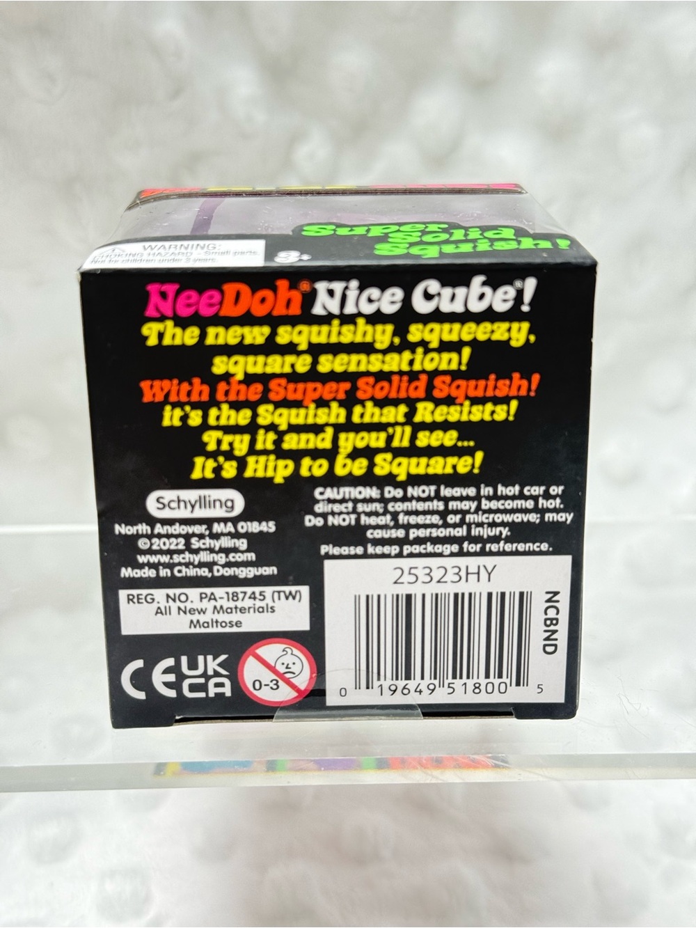 Needoh Nice Cube Purple Squish Toy - Picture 5 of 5